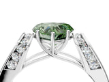 Silver Fancy Green Heart Cut Diamond Channel Set Solitaire Ring with Four-Prong Setting_37