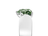 Silver Fancy Green Heart Cut Diamond Channel Set Solitaire Ring with Four-Prong Setting_42