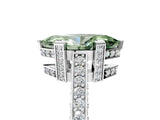 Silver Fancy Green Marquise Cut Brilliant Split Shank Pave Solitaire Ring with Four-Prong Setting_17