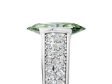 Silver Fancy Green Marquise Cut Cut Diamond Channel Set Pave Band with Tension Prong Setting_11