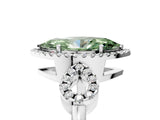 Silver Fancy Green Marquise Cut Cut Halo Diamond Infinity Band with Four-Prong Setting_11