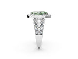Silver Fancy Green Marquise Cut Cut Halo Split Shank Prong Set Ring_32