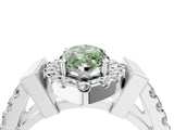 Silver Fancy Green Marquise Cut Cut Halo Split Shank Prong Set Ring_34