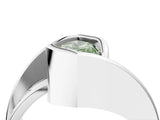 Silver Fancy Green Marquise Cut Solitaire Tension-Set Diamond Split Shank Ring_10