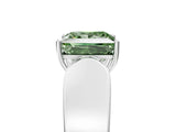 Silver Fancy Green Princess Cut Diamond Channel Set Solitaire Ring with Four-Prong Setting_36