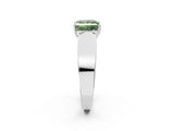 Silver Fancy Green Princess Cut Diamond Channel Set Solitaire Ring with Four-Prong Setting_63