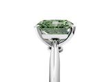 Silver Fancy Green Radiant Cut Diamond Solitaire Engagement Ring with Classic Band and Four-Prong Setting_17