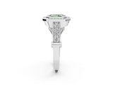 Silver Fancy Green Radiant Cut Halo Diamond Split Shank Pave Ring_20
