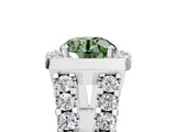 Silver Fancy Green Round Cut Cut Halo Split Shank Prong Set Ring_11