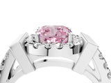 Silver Fancy Pink Cushion Cut Cut Halo Split Shank Prong Set Ring_10