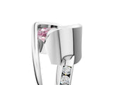 Silver Fancy Pink Emerald Cut Solitaire Tension-Set Diamond Split Shank Ring_11