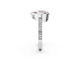 Silver Fancy Pink Heart Cut Cut Halo Pavé Diamond Ring_14