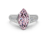 Silver Fancy Pink Marquise Cut Cut Diamond Channel Set Pave Band with Tension Prong Setting_6