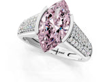Silver Fancy Pink Marquise Cut Cut Diamond Channel Set Pave Band with Tension Prong Setting_7