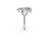 Silver Fancy Pink Marquise Cut Cut Diamond Halo Engagement Ring with Open Split Pavé Band_8