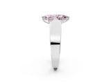 Silver Fancy Pink Marquise Cut Diamond Channel Set Solitaire Ring with Four-Prong Setting_59