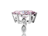 Silver Fancy Pink Marquise Cut Solitaire Diamond Ring with Infinity Twist Band and Four-Prong Setting_65