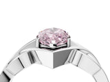 Silver Fancy Pink Marquise Cut Solitaire Intertwined Band Prong Setting Ring_10