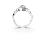 Silver Fancy Pink Marquise Cut Solitaire Intertwined Band Prong Setting Ring_9
