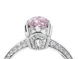 Silver Fancy Pink Marquise Cut Solitaire Split Shank Pave Diamond Engagement Ring with Four-Prong Setting_10