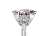 Silver Fancy Pink Marquise Cut Solitaire Split Shank Pave Diamond Engagement Ring with Four-Prong Setting_11