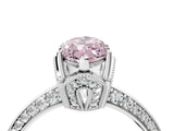 Silver Fancy Pink Marquise Cut Solitaire Split Shank Pave Diamond Engagement Ring with Four-Prong Setting_82