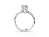 Silver Fancy Pink Marquise Cut Solitaire Split Shank Pave Diamond Engagement Ring with Four-Prong Setting_9