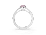 Silver Fancy Pink Marquise  Solitaire Diamond Ring with Split Shank and Four-Prong Setting_15