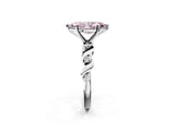 Silver Fancy Pink Marquise  Solitaire Twisted Band with Prong Setting 2