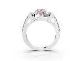 Silver Fancy Pink Oval Cut Cut Halo Split Shank Prong Set Ring_9