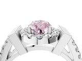 Silver Fancy Pink Pear Cut Cut Halo Split Shank Prong Set Ring_10