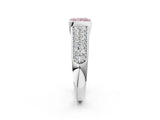 Silver Fancy Pink Princess Cut Cut Diamond Channel Set Pave Band with Tension Prong Setting_8
