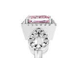 Silver Fancy Pink Princess Cut Cut Halo Diamond Infinity Band with Four-Prong Setting_11