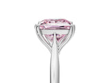 Silver Fancy Pink Princess Cut Solitaire Diamond Ring with Six-Prong Setting and Classic Band_25