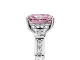 Silver Fancy Pink Radiant Cut Brilliant Three-Stone Pave Band with Four-Prong Setting_11