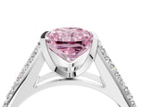 Silver Fancy Pink Radiant Cut Cut Diamond Channel Set Pave Band with Tension Prong Setting_10