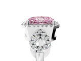 Silver Fancy Pink Radiant Cut Cut Halo Diamond Infinity Band with Four-Prong Setting_11