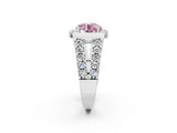 Silver Fancy Pink Round Cut Cut Halo Split Shank Prong Set Ring_14
