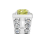 Silver Fancy Yellow Cushion Cut Cut Halo Split Shank Prong Set Ring_11