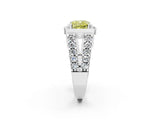 Silver Fancy Yellow Cushion Cut Cut Halo Split Shank Prong Set Ring_8