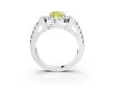 Silver Fancy Yellow Cushion Cut Cut Halo Split Shank Prong Set Ring_9