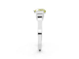 Silver Fancy Yellow Heart Cut Brilliant Solitaire Diamond Ring with Channel Set Band and Bar Prong Setting_20