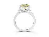 Silver Fancy Yellow Heart Cut Brilliant Solitaire Diamond Ring with Channel Set Band and Bar Prong Setting_21
