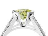 Silver Fancy Yellow Heart Cut Cut Diamond Channel Set Pave Band with Tension Prong Setting_10