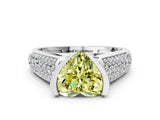 Silver Fancy Yellow Heart Cut Cut Diamond Channel Set Pave Band with Tension Prong Setting_6