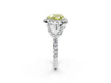 Silver Fancy Yellow Heart Cut Cut Diamond Halo Engagement Ring with Open Split Pavé Band_8