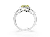 Silver Fancy Yellow Heart Cut Cut Halo Diamond Infinity Band with Four-Prong Setting_9