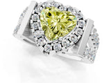 Silver Fancy Yellow Heart Cut Cut Halo Split Shank Prong Set Ring_13