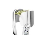Silver Fancy Yellow Heart Cut Solitaire Tension-Set Diamond Split Shank Ring_11