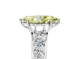 Silver Fancy Yellow Marquise Cut Brilliant Diamond Pavé Band with Six-Prong Setting_29